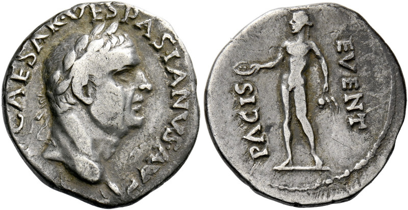 Vespasian augustus, 69 - 79. Uncertain Western Mint.   Denarius, uncertain weste...