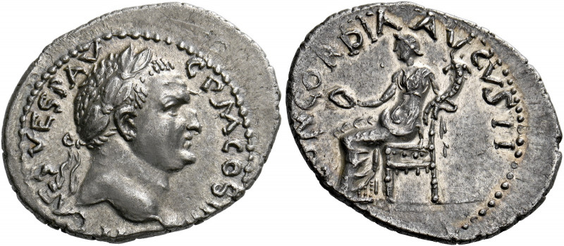Vespasian augustus, 69 - 79. Antiochia.   Denarius 72-73, AR 3.31 g. [IMP] CAES ...