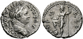 Titus caesar 69 – 79.   Antiochia. Denarius, 72-73, AR 3.34 g. T CAES IMP VESP PON TR POT Laureate and draped bust r. Rev. NEP RED Neptune standing l....