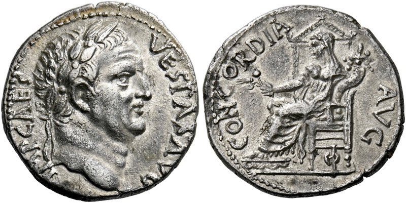 Vespasian augustus, 69 - 79. Ephesus. Denarius 69-70, AR 3.04 g. IMP CAES – VESP...