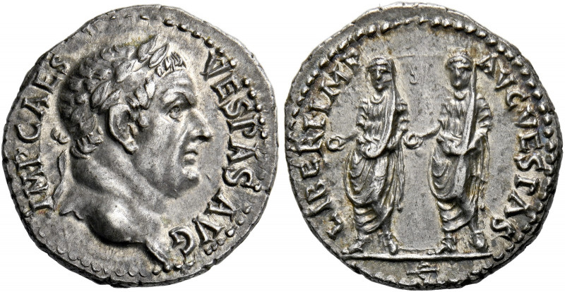 Vespasian augustus, 69 - 79. Ephesus. Denarius 69-70, AR 3.42 g. IMP CAES – VESP...