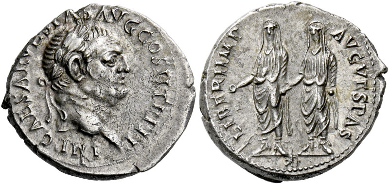 Vespasian augustus, 69 - 79. Ephesus. Denarius 70, AR 3.53 g. IMP CAESAR VESPAS ...