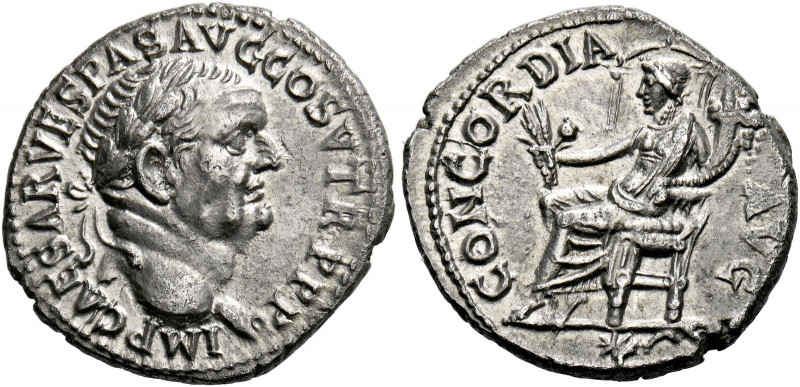 Vespasian augustus, 69 - 79. Ephesus. Denarius, 74, AR 3.22 g. IMP CAESAR VESPAS...