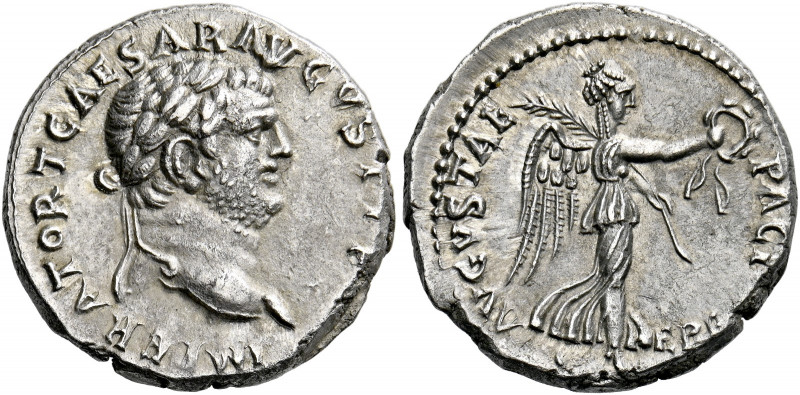 Titus caesar 69 – 79. Ephesus. Denarius 71, AR 3.31 g. IMPERATOR T CAESAR AVGVST...