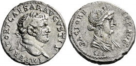 Titus caesar 69 – 79. Ephesus. Denarius 71, AR 3.28 g. IMPERATOR T CAESAR AVGVSTI E Laureate bust r. Rev. PACI ORB – TERR AVG Turreted and draped fema...