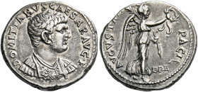 Domitian caesar, 69 – 81. Ephesus. Denarius, Ephesus 71, AR 2.84 g. DOMITIANVS CAESAR AVG F Bare-headed, draped and cuirassed bust r. wearing aegis. R...