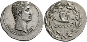 Octavian as Augustus, 27 BC – AD 14.   Cistophoric tetradrachm, Ephesus circa 25 BC, AR 11.91 g. IMP·CAE – SAR Bare head r. Rev. AVGVSTVS Capricorn r....