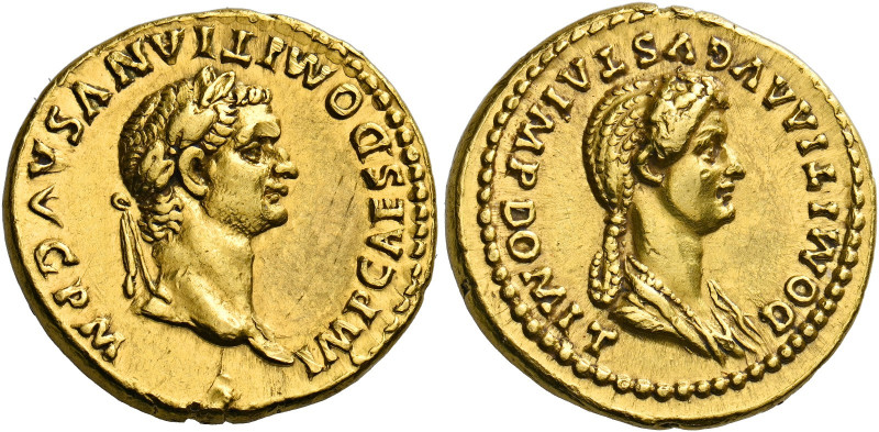 Domitian augustus, 81 - 96.   Aureus 82–83, AV 7.74 g. IMP CAES DOMITIANVS AVG P...