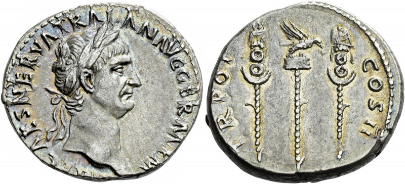 Trajan augustus, 98 – 117.   Cistophoric tetradrachm, Ephesus (?) 98-99, AR 10.6...