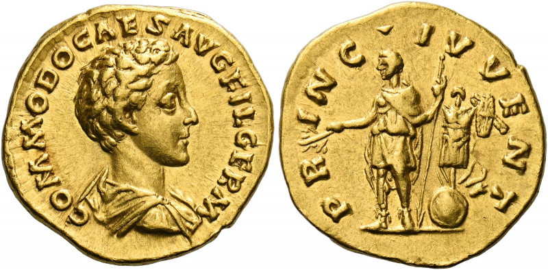 Commodus caesar, 166 – 177.   Aureus 175, AV 7.29 g. COMMODO CAES AVG FIL GERM B...