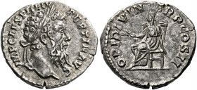 Pertinax, 1st January – 28 th March 193.   Denarius 1st January-28th March 193, AR 3.23 g. IMP CAES P HELV – PERTIN AVG Laureate head r. Rev. OP DI – ...