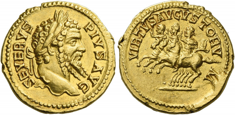 Septimius Severus, 193 – 211.   Aureus 202-210, AV 7.14 g. SEVERVS – PIVS AVG La...