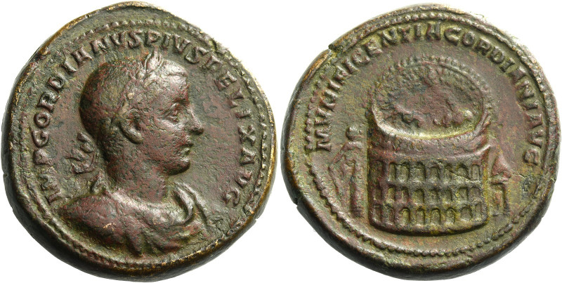 Gordian III augustus, 238 – 244.   Medallion 244, Æ 47.82 g. IMP GORDIANVS PIVS ...