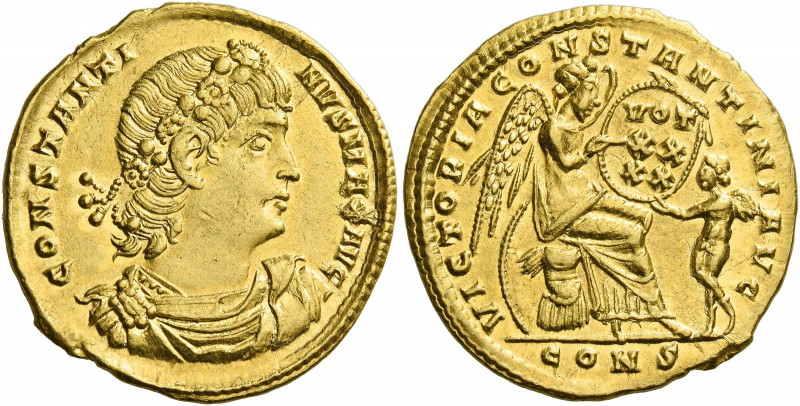 Constantine I augustus, 307 – 337.   Solidus, Constantinople circa 336-337, AV 4...