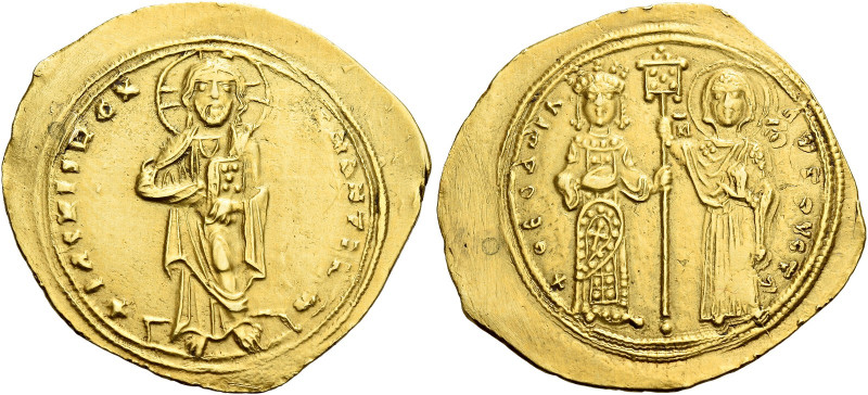 Theodora, 1055 – 1056.   Histamenon 1055-1056, AV 4.12 g. +IhS XIS DCX RCGNΛNTIh...