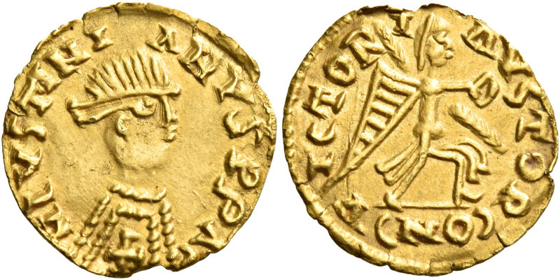 In Narbonensis and Iberia.   Pseudo-Imperial Coinage. In the name of Justinian I...