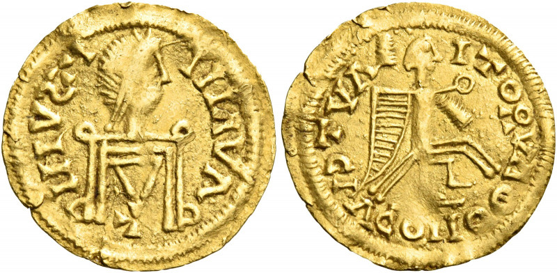 Leovigild, circa 569 – 586.   Tremissis circa 569-586, AV 1.474 g. (SG 18.45, Au...