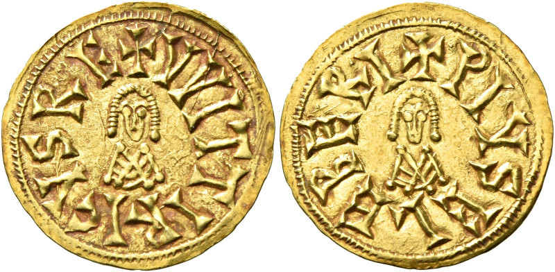 Witteric, 603 – 609. Baetica, Eliberri.   Tremissis circa 603-609, AV 1.423 g. (...