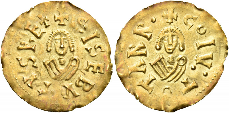 Sisebut, 612 – 621. Tarraconensis, Tarracona.   Tremissis circa 612-621, AV 1.37...