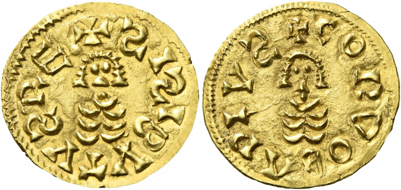 Sisebut, 612 – 621. Cordoba.   Tremissis circa 612-621, AV 1.47 g. + [S retrogra...