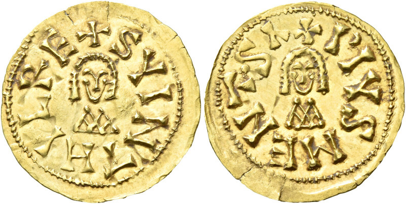 Suinthila, 621 – 631. Mentesa.   Tremissis circa 621-631, AV 1.395 g. + SVINTHIL...