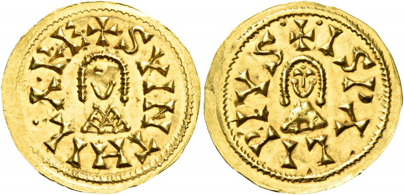 Suinthila, 621 – 631. Ispali.   Tremissis circa 621-631, AV 1.45 g. + SVINTHIL°Λ...