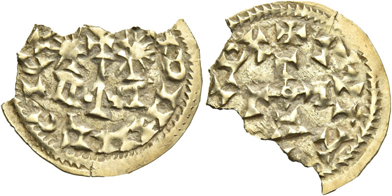 Egica and Witiza, 695 – 702. Carthaginensis, Toleto.   Tremissis circa 695-702, ...