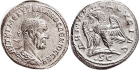 TRAJAN DECIUS , Antioch, Tet, Eagle stg left on branch, SC; Choice VF, actually almost as struck but somewhat soft on upper area of portrait & eagle; ...