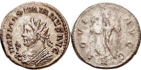 MAXIMIAN, Ant, Mantled bust left hldg eagle-tipped scepter/IOVI AVGG, Jupiter stg l, A below; AEF/VF, ov well struck, rev soft; greyish tone with unde...