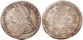 George II, 6 Pence, 1735/4 Roses & Plumes, ESC 1610A (R3= Very rare), AF, minor trace of bending, otherwise good metal with lt tone, much detail visib...