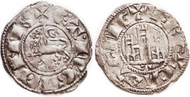 Castile & Leon, Ferdinand IV, 1295-1305, Ar Pepion, castle/lion, 19 mm, VF, good silver with lt tone, crude strike as usual, but strong detail on lion...