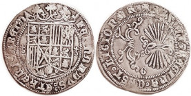 Ferdinand & Isabella, 1469-1504, Ar Real, 26 mm, Shield/bundle of arrows & yoke, Granada, Choice VF, well centered on good metal, only a few letters w...