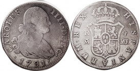 Charles IV, 4 Reales 1791, Madrid-MF, Choice AF/F, immaculate surfaces with attractive blue-grey tone. Bought 1983. I'm flabbergasted to see what nice...