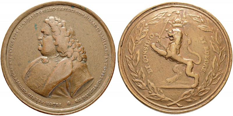 RUSSIA. RUSSIAN EMPIRE. Peter I. 1682-1725. Bronze medal n. d. (1698). Count Feo...