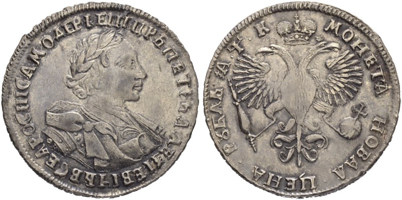 RUSSIA. RUSSIAN EMPIRE. Peter I. 1682-1725. Rouble 1720, Kadashevsky Mint, OK. 2...