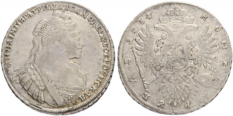 RUSSIA. RUSSIAN EMPIRE. Anna, 1730-1740. Rouble 1734, Kadashevsky Mint. 25.81 g....