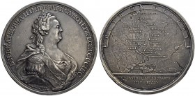 RUSSIA. RUSSIAN EMPIRE. Catherine II. 1762-1796. Medal 1787. Journey of Catherine II to the Crimea. Dies by T. Ivanov. Bust of Catherine to r. Rev. Ma...