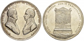 RUSSIA. RUSSIAN EMPIRE. Alexander I. 1801-1825. Silver medal ”MEETING OF ALEXANDER I AND FRIEDRICH WILHELM III AT BERLIN. 1805”. 30.48 g. 44.5 mm. Dia...