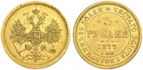 RUSSIA. RUSSIAN EMPIRE. Alexander II. 1855-1881. 5 Roubles 1873, St. Petersburg Mint, HI. 6.53 g. Bitkin 21. Very fine-extremely fine.
5 Рублей 1873,...