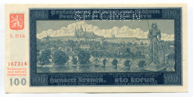 Bohemia & Moravia 100 Korun 1940 (ND) Specimen
P# 7s; UNC
