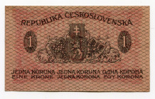 Czechoslovakia 1 Koruna 1919
P# 6a; XF