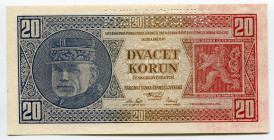 Czechoslovakia 20 Korun 1926 Specimen
P# 21s; UNC