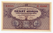 Czechoslovakia 10 Korun 1927 Specimen
P# 20s; AUNC