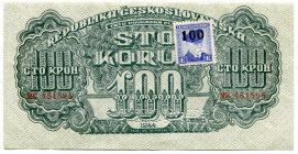 Czechoslovakia 100 Korun 1944 (1945) Specimen
P# 53s; UNC-