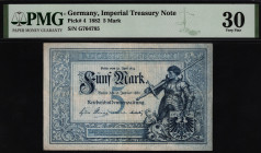 Germany - Empire 5 Mark 1882 Very Rare PMG 30
P# 4; VF