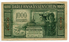 Germany - Empire Kowno 1000 Mark 1918 WWI Occupation of Lithuania
P# R134b