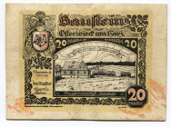 Germany - Weimar Republic Osterwieck 20 Mark 1922
Grabowski# 350a; Leather