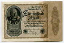 Germany - Weimar Republic 1000 Mark 1922
P# 82a; # 23B 001167; UNC