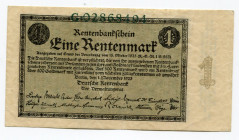 Germany - Weimar Republic 1 Rentenmark 1923
P# 161
