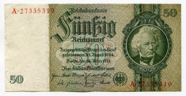 Germany - Third Reich 50 Reichsmark 1935
P# 182a; XF+
